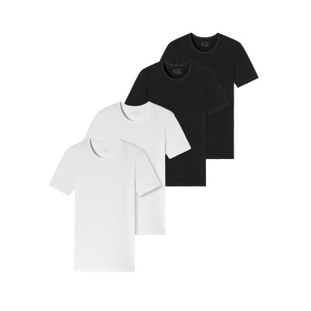 Schiesser SCHIESSER Shirt zwart / wit