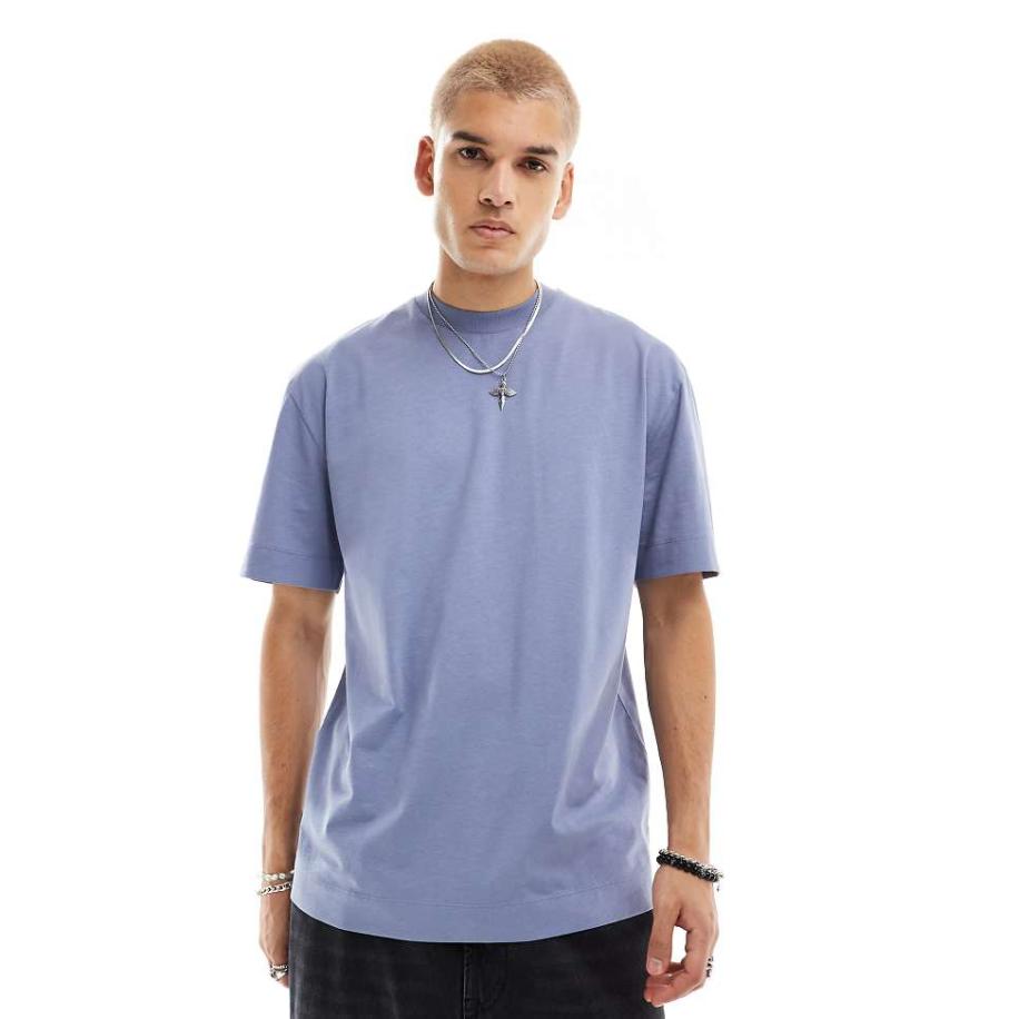 COLLUSION - T-shirt in blauw Blauw