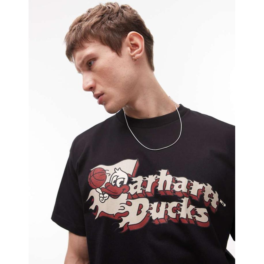 Carhartt WIP - T-shirt met grafische print in zwart Zwart