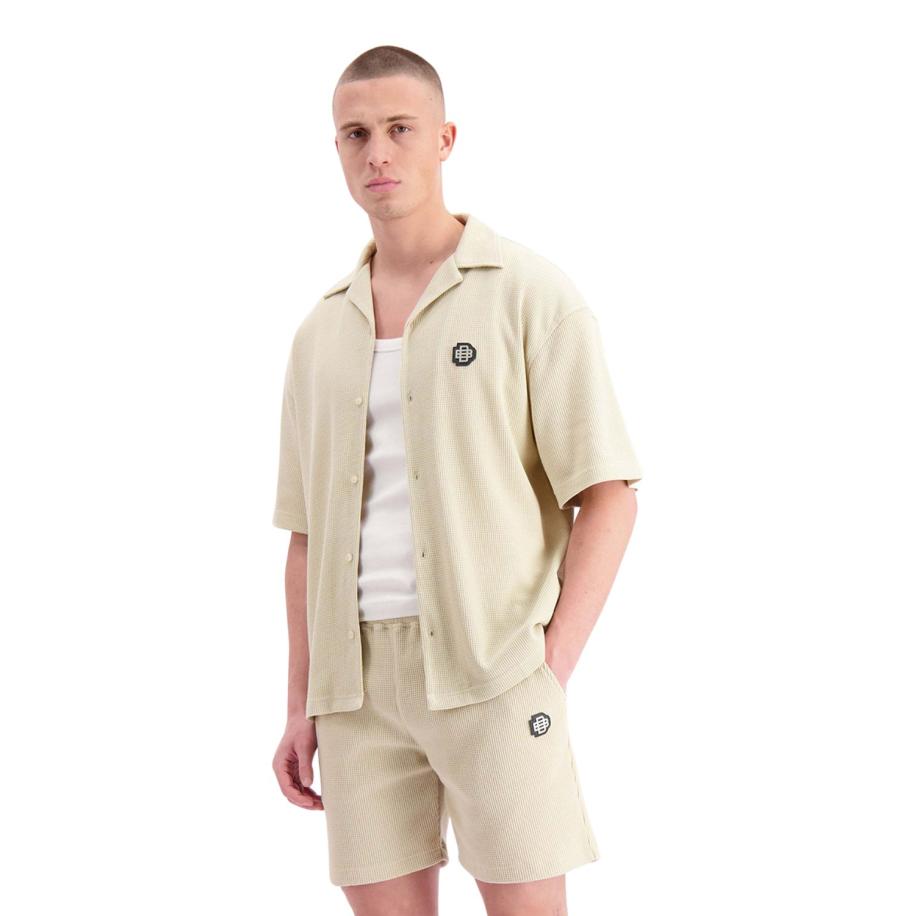 Black Bananas Monogram Waffle T-Shirt Bruin