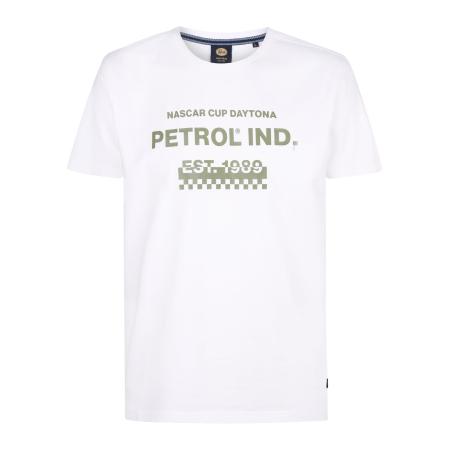 Petrol Industries Petrol Industries Shirt Horizon olijfgroen / wit