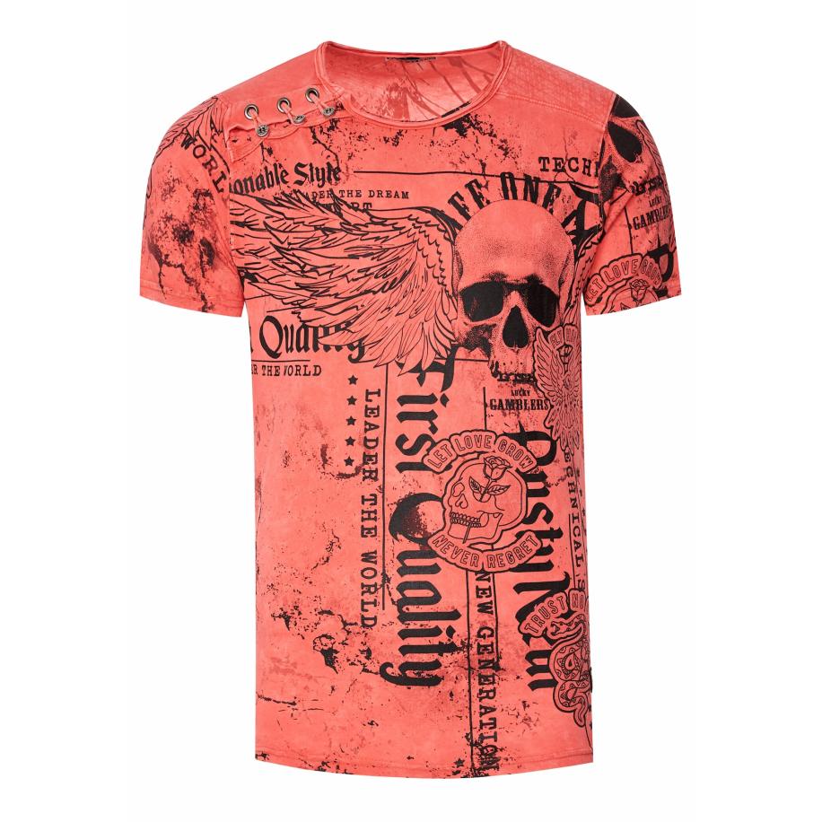 Rusty Neal Rusty Neal Shirt koraal -