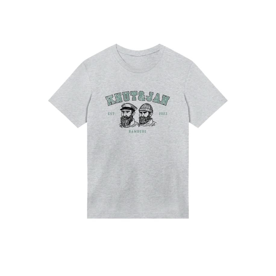 F4NT4STIC F4NT4STIC Shirt Knut und Jan Hamburg Vintage Seemänner grijs / groen / zwart -