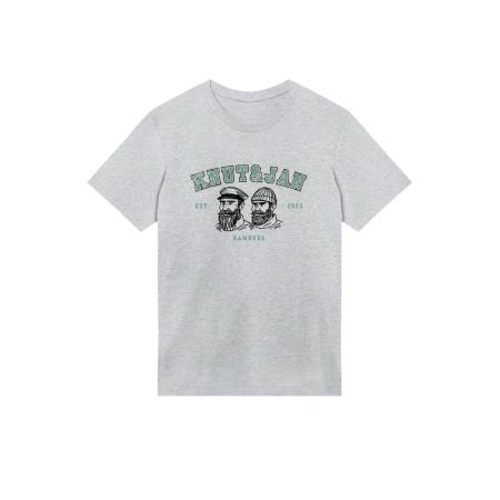 F4NT4STIC F4NT4STIC Shirt Knut und Jan Hamburg Vintage Seemänner grijs / groen / zwart