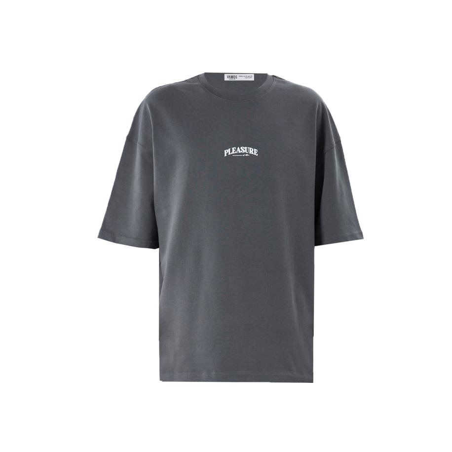 VAMOS CLO VAMOS CLO Shirt basaltgrijs / gemengde kleuren / wit -