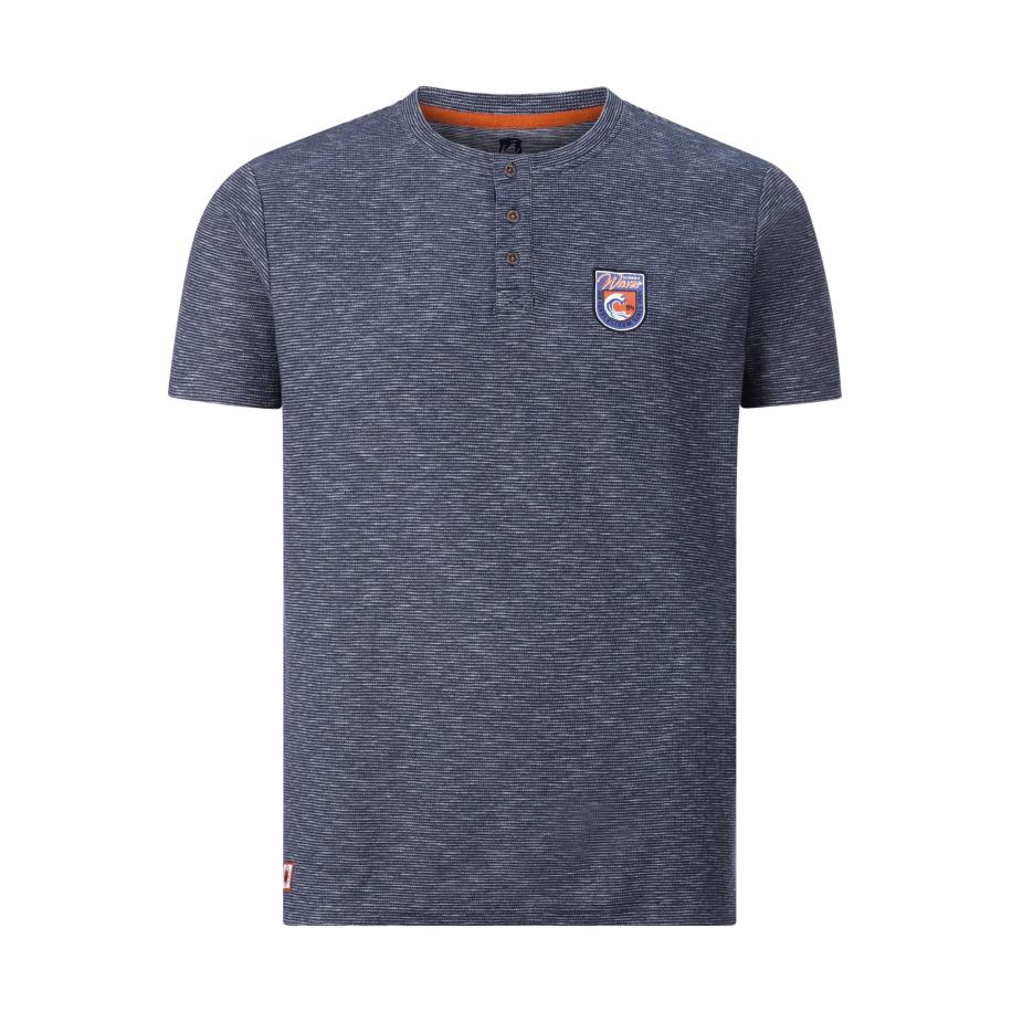 Jan Vanderstorm T-Shirt blauw, Gestreept Blauw