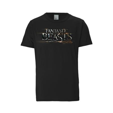 LOGOSHIRT Shirt Fantastic Beasts Logo zwart