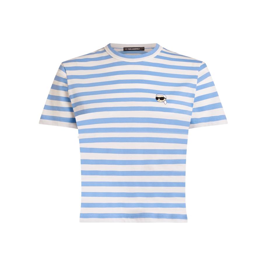 Karl Lagerfeld Karl Lagerfeld Shirt beige / royal blue/koningsblauw / zwart / wit -
