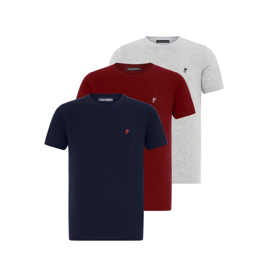 Jacey Quinn Jacey Quinn Shirt navy / grijs gemêleerd / bordeaux / wit -