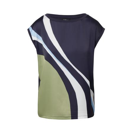 s.Oliver BLACK LABEL Shirt navy / lichtblauw / appel / wit