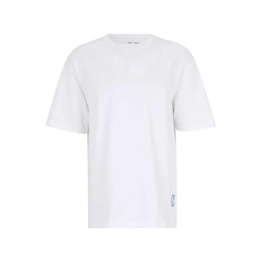 Samsøe Samsøe Shirt Saswirl azuur / wit Wit