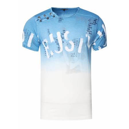 Rusty Neal Rusty Neal Shirt blauw / grijs / wit