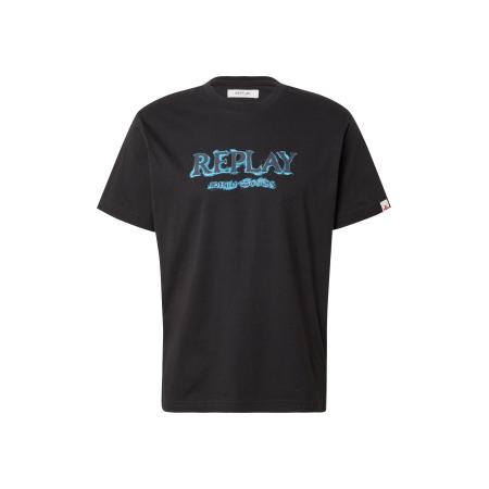 Replay REPLAY Shirt turquoise / zwart