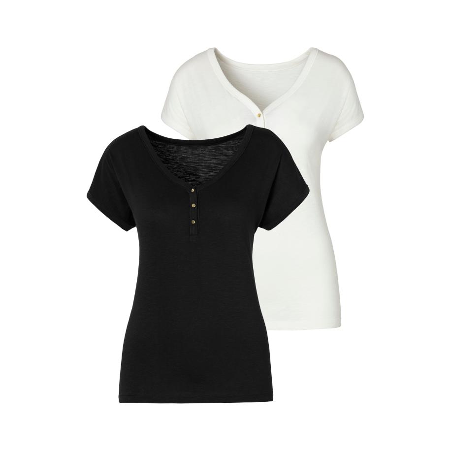 VIVANCE VIVANCE Shirt zwart / wit -