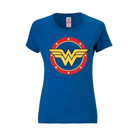LOGOSHIRT Shirt Wonder Woman - Logo Circle blauw / geel / rood