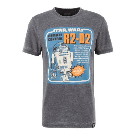 Recovered Recovered Shirt Star Wars R2D2 Remote Control donkergrijs