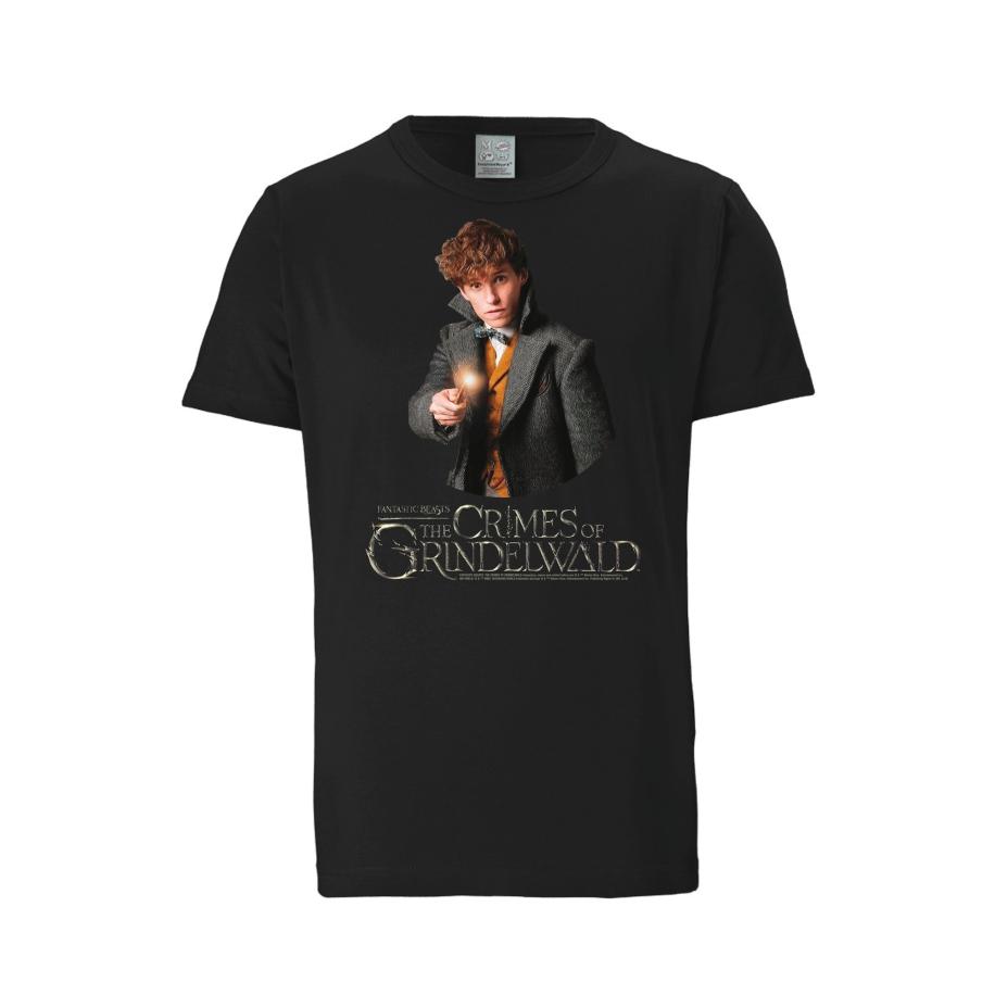 LOGOSHIRT Shirt Fantastic Beasts – Newt Scamander zwart Zwart