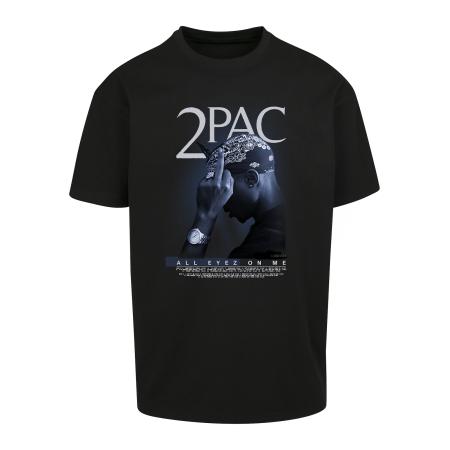 mister tee Mister Tee Shirt Tupac All F*ck the World smoky blue / lichtgrijs / zwart