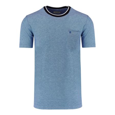 Pierre Cardin T-Shirt ronde hals blauw, Effen