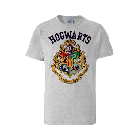 LOGOSHIRT Shirt Harry Potter - Hogwarts grijs