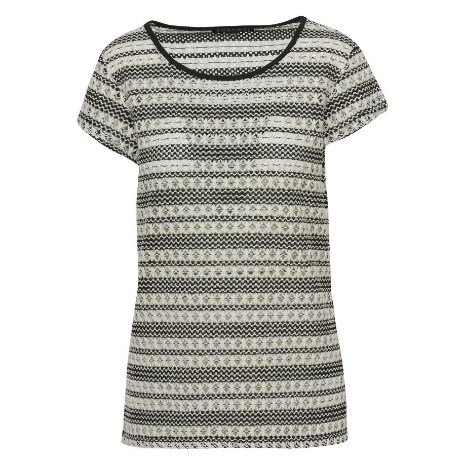 KOROSHI KOROSHI Shirt grijs / wit -