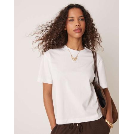 Gina Tricot T-shirt met korte mouwen in wit