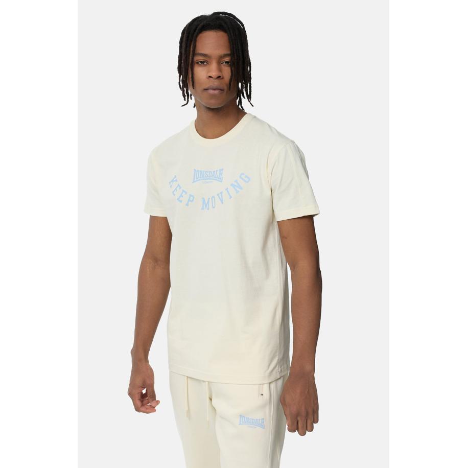 LONSDALE Shirt Rosemarkie ecru / lichtblauw Bruin