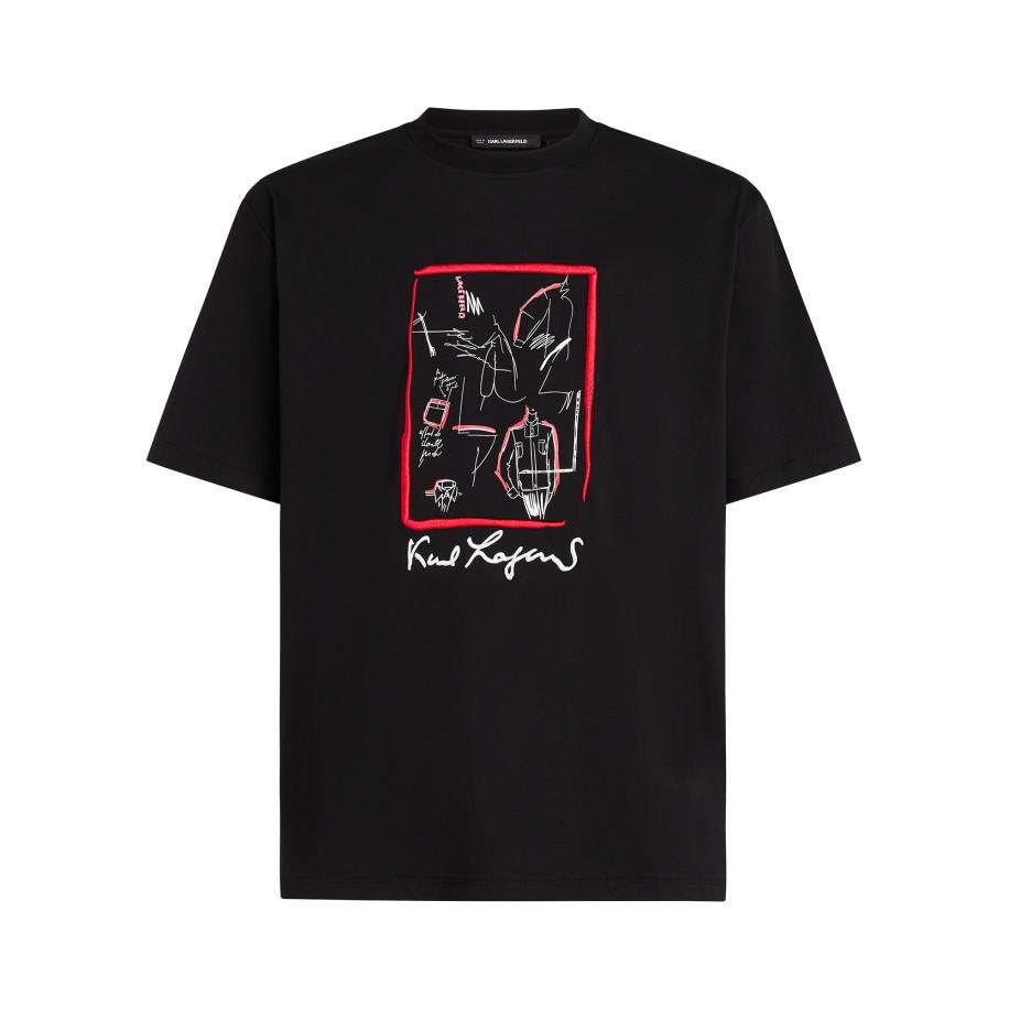 Karl Lagerfeld Karl Lagerfeld Shirt Karl Series karmijnrood / zwart / wit -