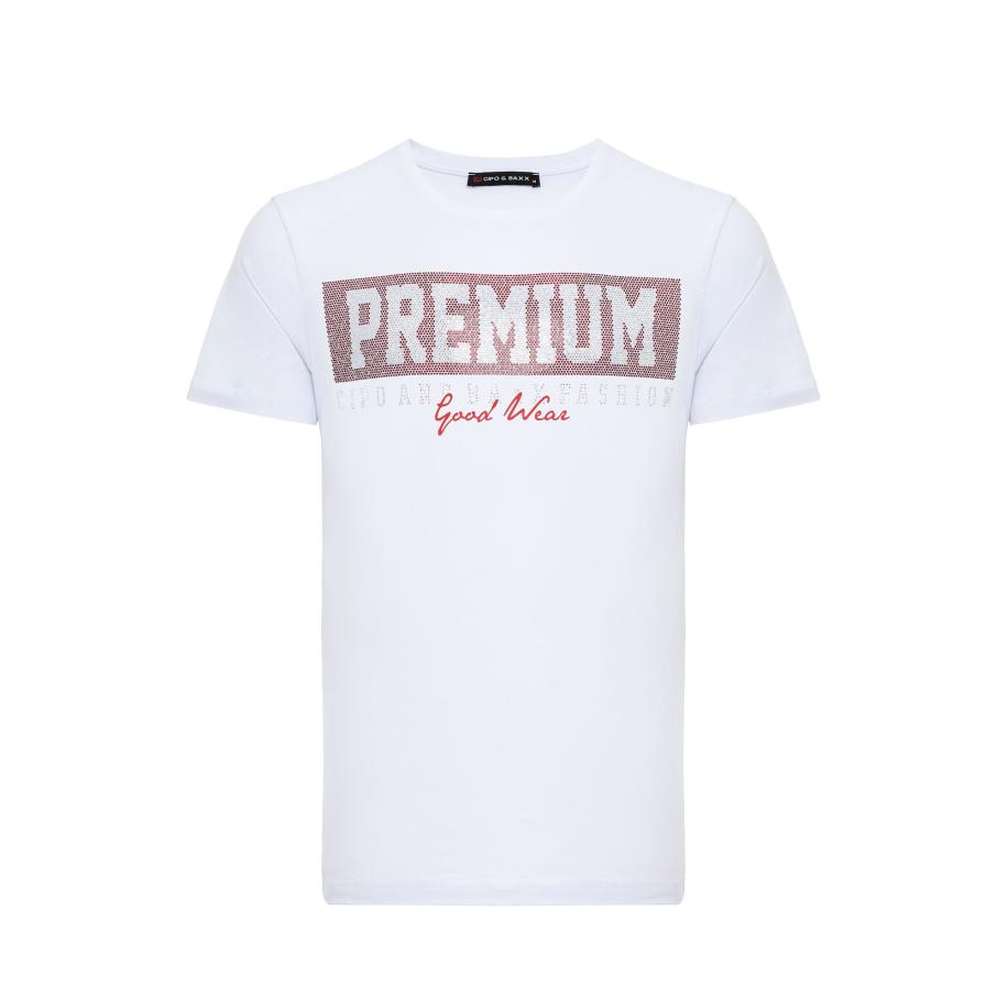 Cipo & Baxx CIPO & BAXX Shirt rood / wit -