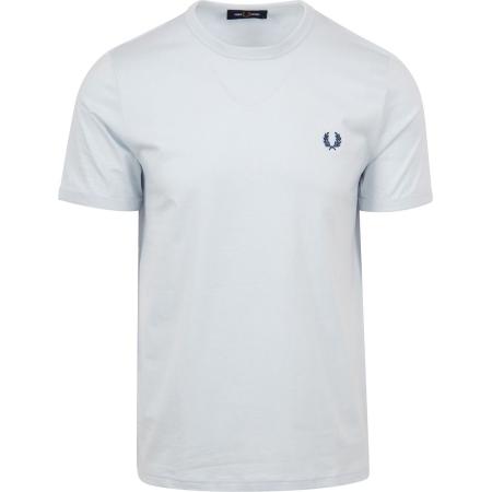 Fred Perry Ringer T-Shirt Lichtblauw