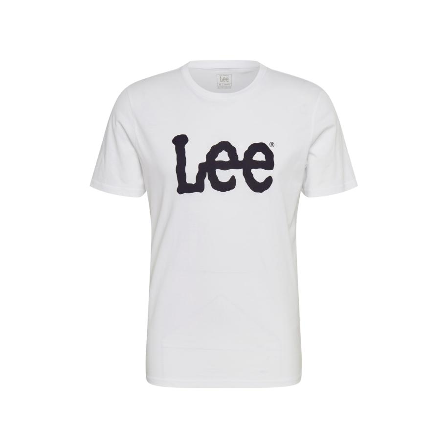 Lee Lee Shirt WOBBLY LOGO TEE zwart / wit -