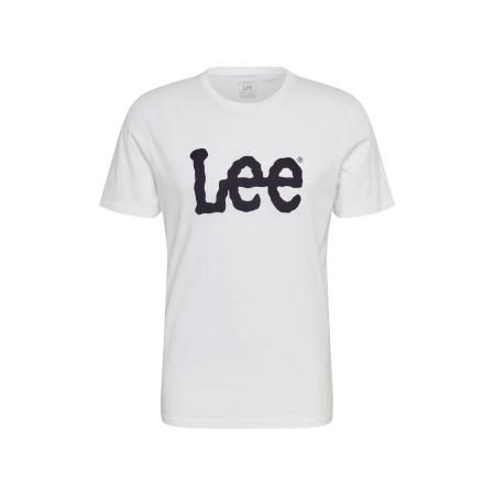 Lee Lee Shirt WOBBLY LOGO TEE zwart / wit