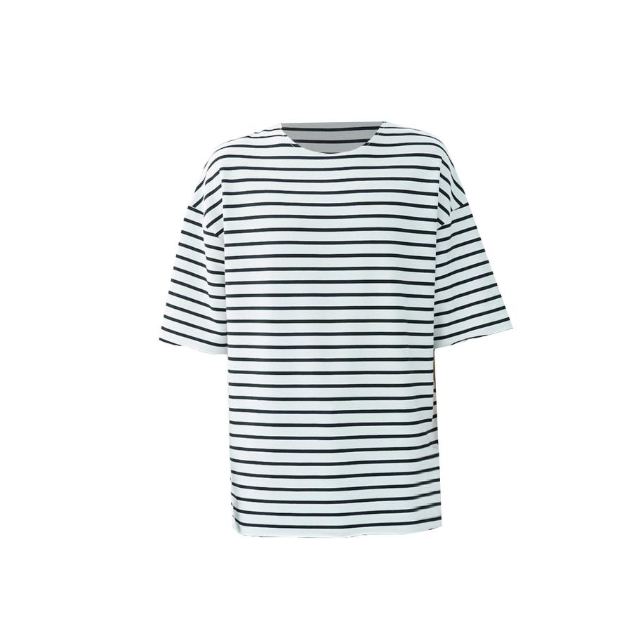 VAMOS CLO Shirt zwart / wit Wit