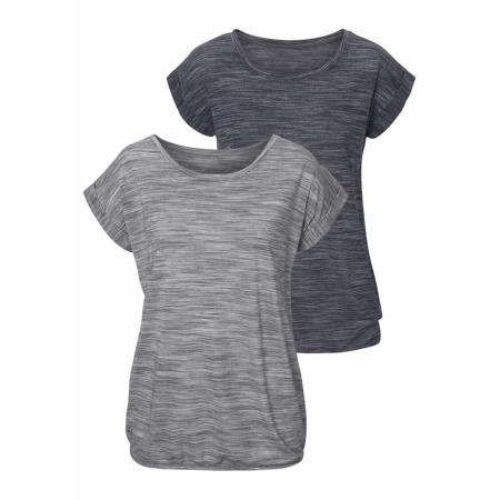 BEACH TIME BEACH TIME Shirt grijs gemêleerd / zwart gemêleerd