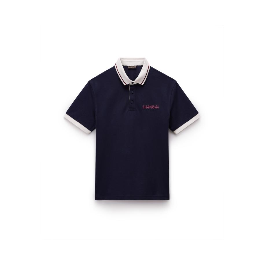 Napapijri NAPAPIJRI Shirt E-Zeri navy / donkerrood / wit -