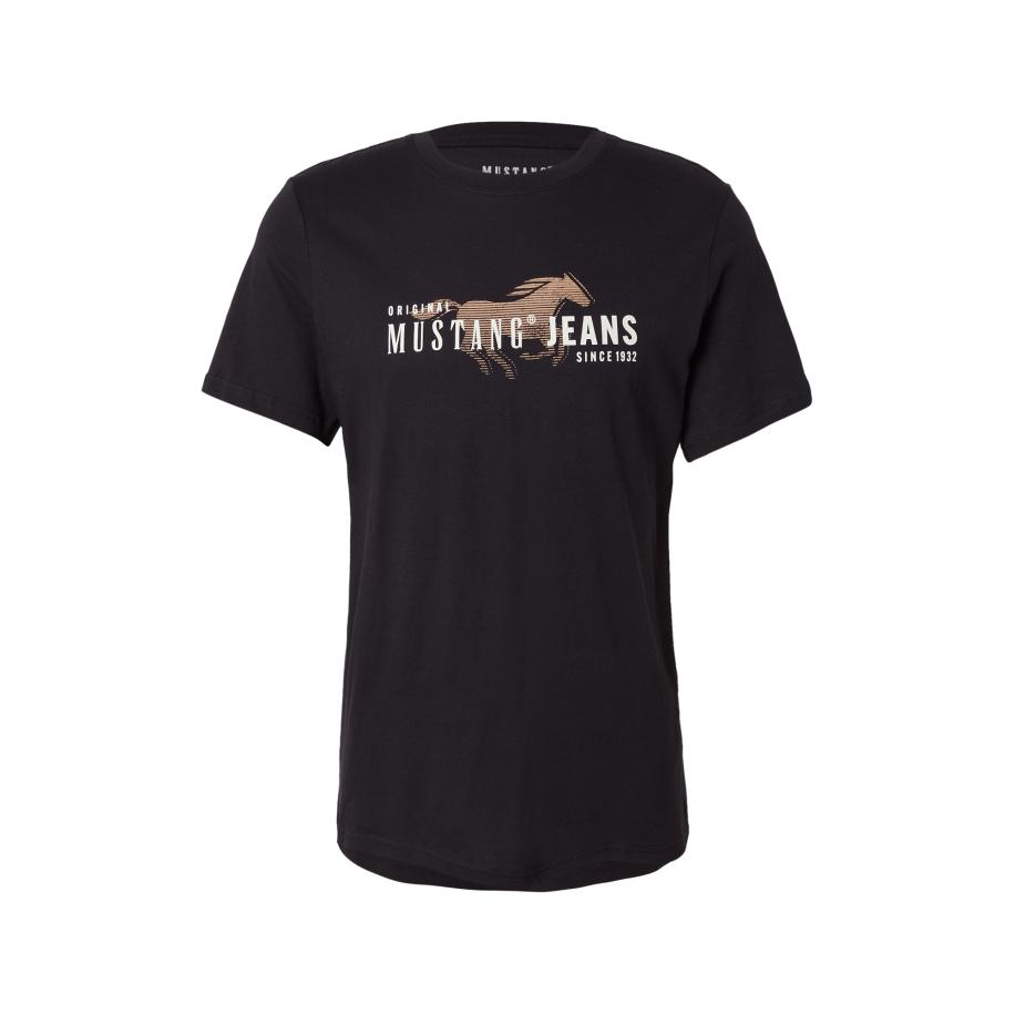 Mustang MUSTANG Shirt AUSTIN lichtbruin / zwart / wit -