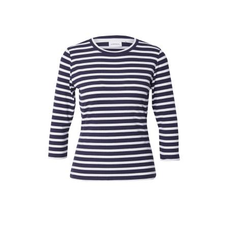 Comma COMMA Shirt navy / wit