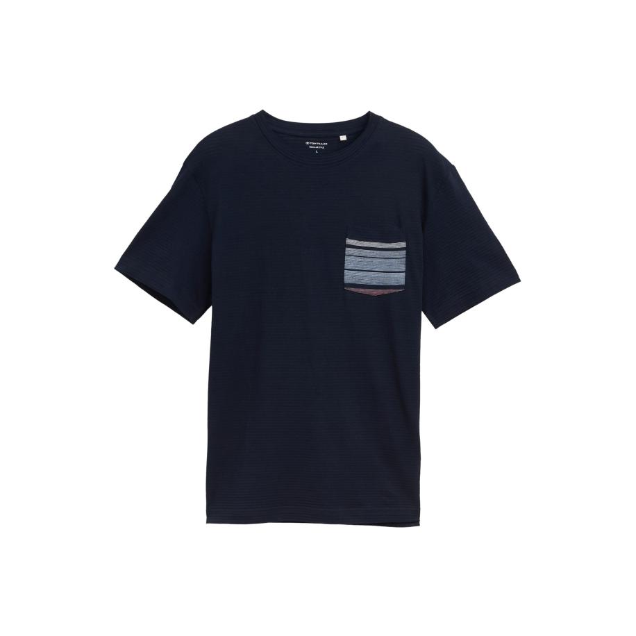 Tom Tailor TOM TAILOR Shirt pastelblauw / donkerblauw / vuurrood / wit -