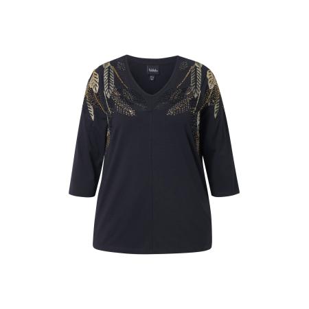 Ulla Popken Ulla Popken Shirt nachtblauw / olijfgroen