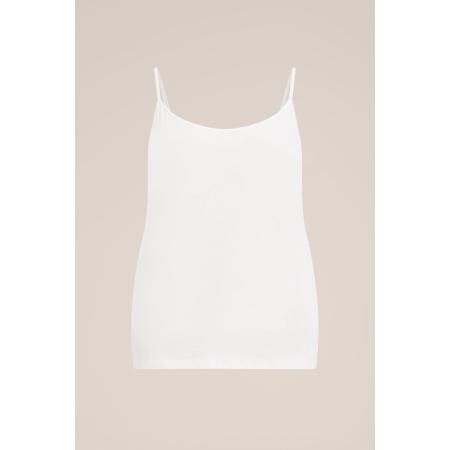 WE Fashion Dames singlet - Curve - Wit - Katoen - Plus Size Maat: 52