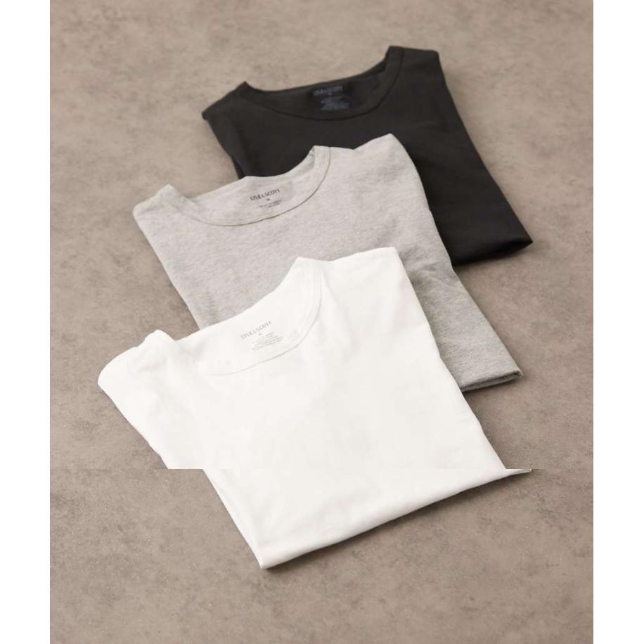 Lyle & Scott - Basic - Set van 3 T-shirts in zwart, grijs en wit-Veelkleurig Multicolor