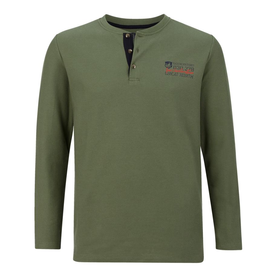 jan vanderstorm Jan Vanderstorm Shirt Ivor olijfgroen -