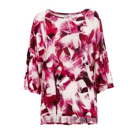 Deha DEHA Oversized shirt lichtroze / donkerroze / donkerrood / wit