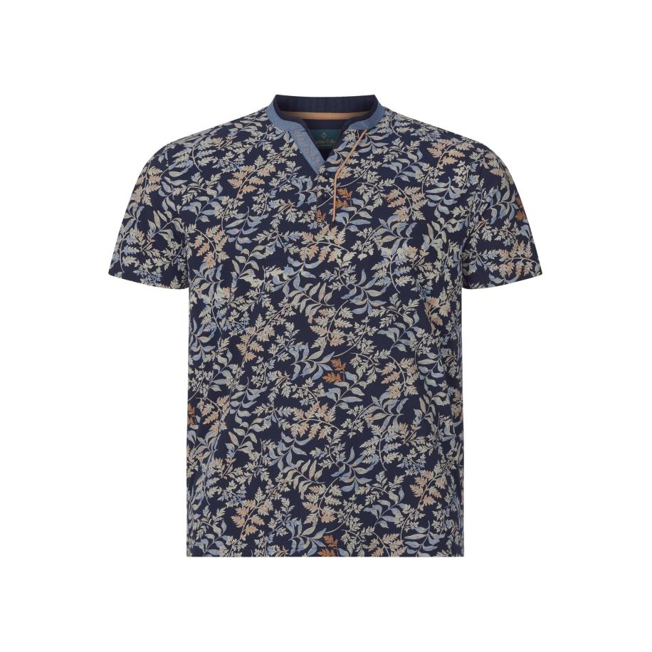 Charles Colby T-Shirt donkerblauw, Motief -