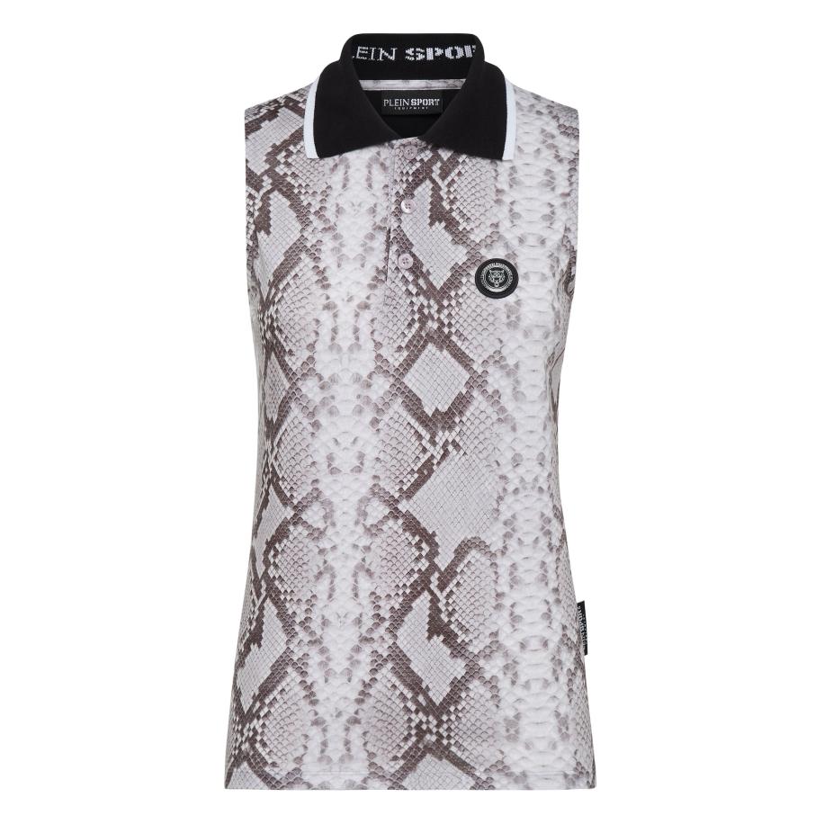 Plein Sport Shirt Python grijs / basaltgrijs / donkergrijs Grijs