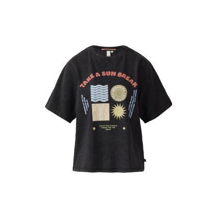 QS QS Shirt lichtblauw / lichtgroen / oranje / zwart