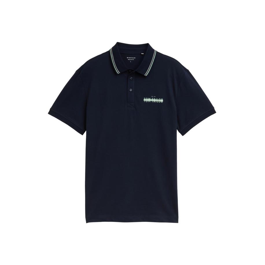 Tom Tailor TOM TAILOR Shirt donkerblauw / mintgroen / wit -