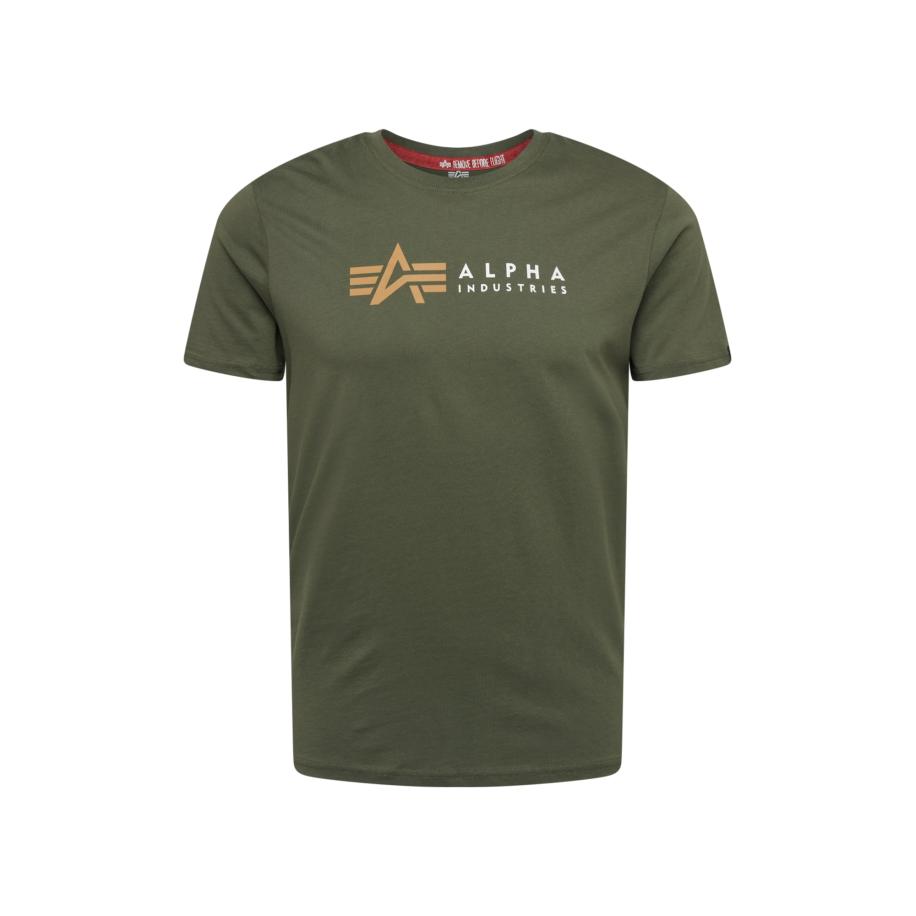 Alpha Industries ALPHA INDUSTRIES Shirt goudgeel / olijfgroen / wit -