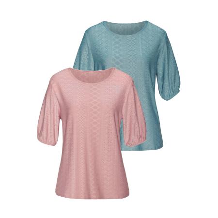 VIVANCE VIVANCE Shirt blauw / oudroze