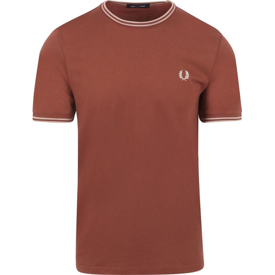 Fred Perry Twin Tipped T-shirt Brique Bruin